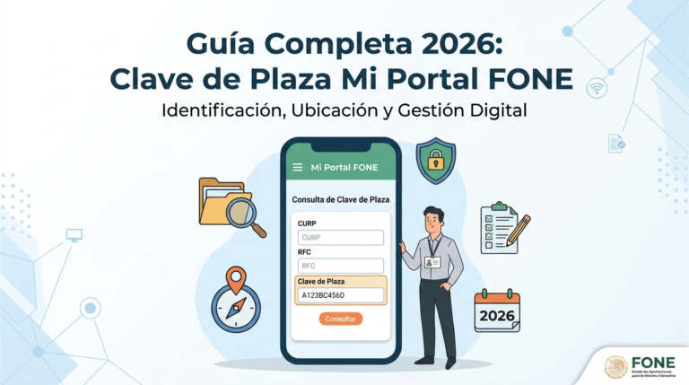 Clave de plaza Mi Portal FONE: guía completa 2026
